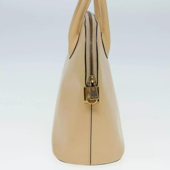 CELINE Hand Bag Leather 2way Beige Auth - Picture 3 of 16